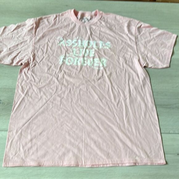 Assholes Live Forever Tee In Blue, Red, Orange Light Pink XL New - Picture 3 of 5
